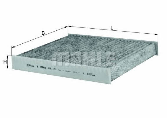 Cabin filter with activated carbon Mahle/Knecht LAK 120