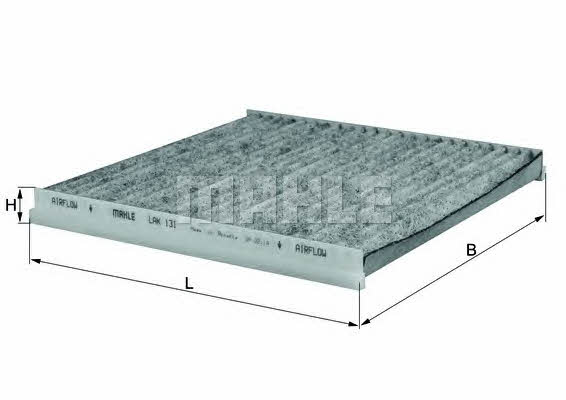 Cabin filter with activated carbon Mahle/Knecht LAK 131