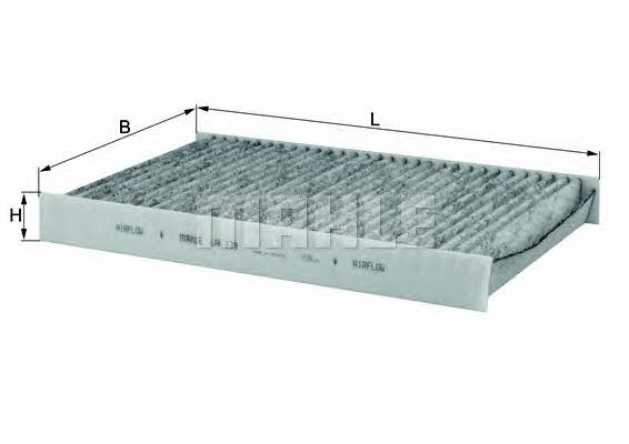 Cabin filter with activated carbon Mahle/Knecht LAK 138
