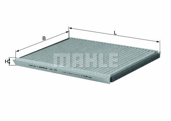 Cabin filter with activated carbon Mahle/Knecht LAK 143