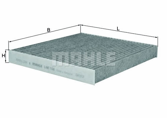 Cabin filter with activated carbon Mahle/Knecht LAK 158
