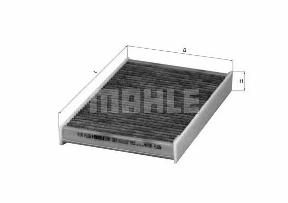 Cabin filter with activated carbon Mahle/Knecht LAK 387