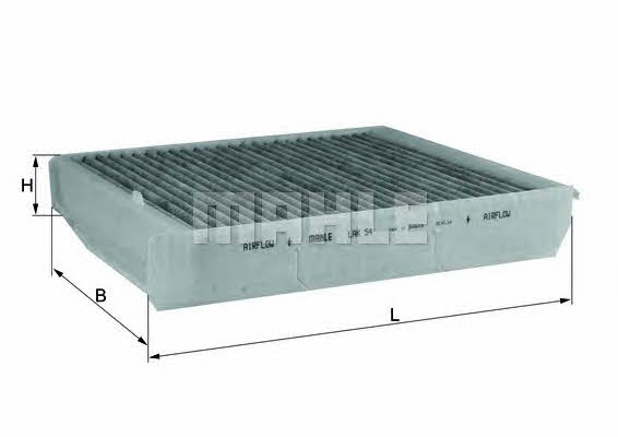 Cabin filter with activated carbon Mahle/Knecht LAK 54