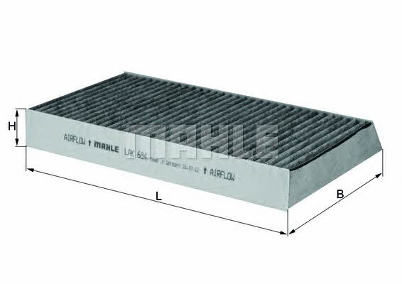 Mahle/Knecht LAK 684 Cabin filter with activated carbon LAK684 LAK684 Mahle/Knecht Cabin filter with activated carbon