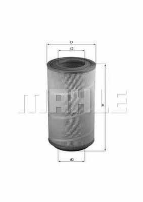 Mahle/Knecht LX 1025 Air filter LX1025 LX1025 Mahle/Knecht Air filter