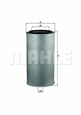 Mahle/Knecht LX 1255 Air filter LX1255