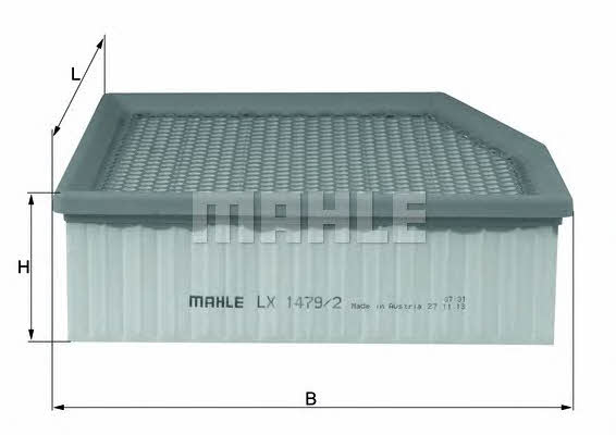 Mahle/Knecht LX 1479/2 Air filter LX14792