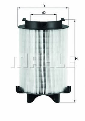 Air filter Mahle/Knecht LX 1566