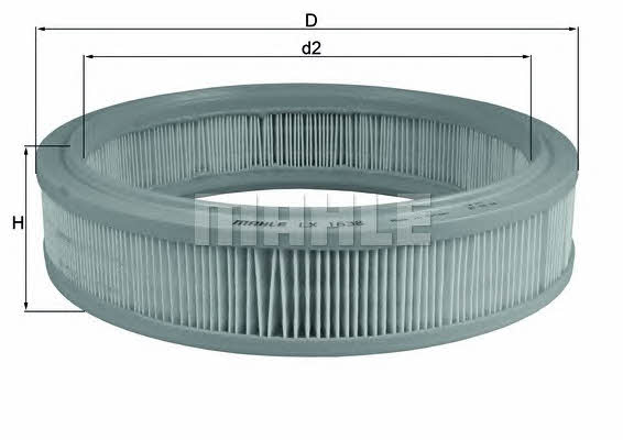 Mahle/Knecht LX 1638 Air filter LX1638