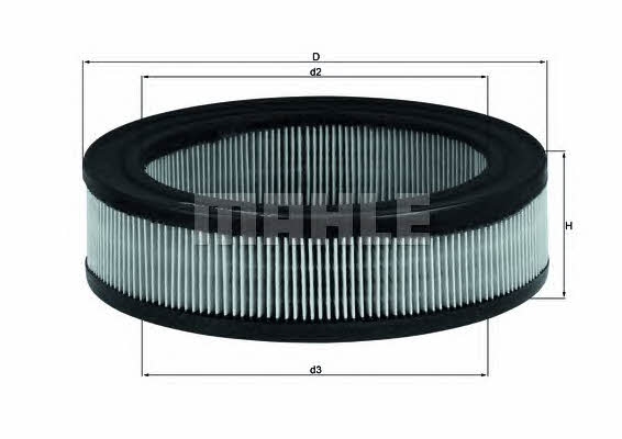 Mahle/Knecht LX 167 Air filter LX167