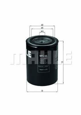 Mahle/Knecht WFC 14 Cooling liquid filter WFC14