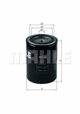 Mahle/Knecht WFC 15 Cooling liquid filter WFC15
