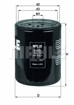 Mahle/Knecht WFC 22 Cooling liquid filter WFC22