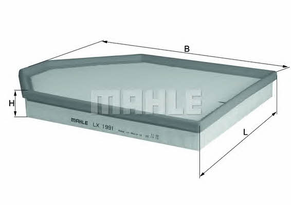 Air filter Mahle/Knecht LX 1991