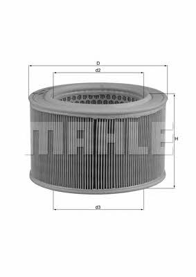 Mahle/Knecht LX 446 Air filter LX446
