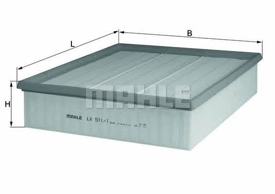 Air filter Mahle/Knecht LX 511/1