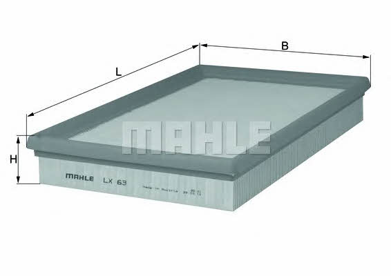 Mahle/Knecht LX 63 Air filter LX63
