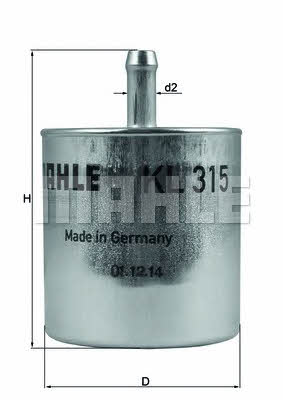 Mahle/Knecht KL 315 Fuel filter KL315