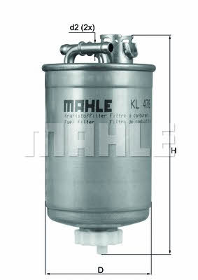 Mahle/Knecht KL 476D Fuel filter KL476D