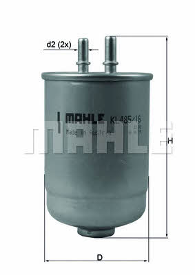 Mahle/Knecht KL 485/16D Fuel filter KL48516D