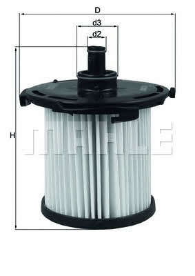 Fuel filter Mahle/Knecht KX 387D