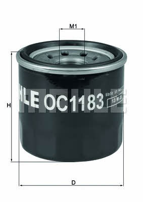 Oil Filter Mahle/Knecht OC 1183