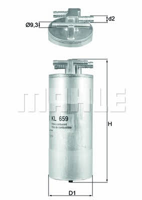 Mahle/Knecht KL 659 Fuel filter KL659