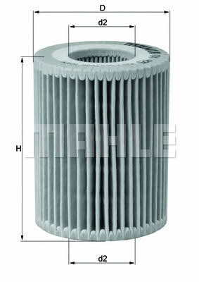 Oil Filter Mahle/Knecht OX 825D
