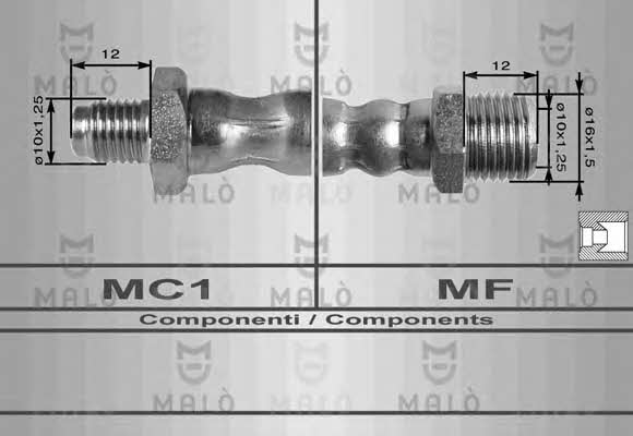 Malo 8003 Brake Hose 8003