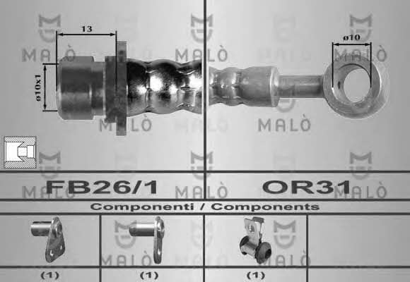 Malo 80466 Brake Hose 80466