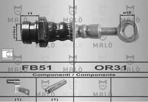 Malo 80481 Brake Hose 80481