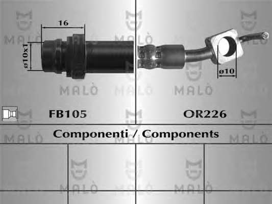 Malo 80709 Brake Hose 80709