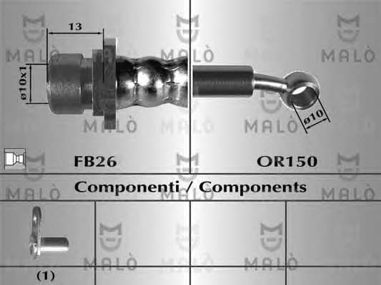 Malo 80763 Brake Hose 80763