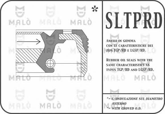 Malo 612PRDF Crankshaft oil seal 612PRDF