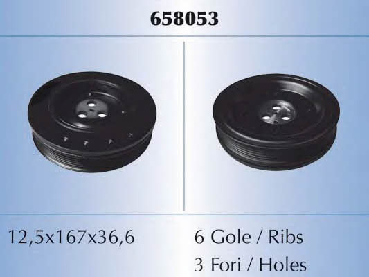 Crankshaft pulley Jaguar: 658053 Malo Pulley crankshaft