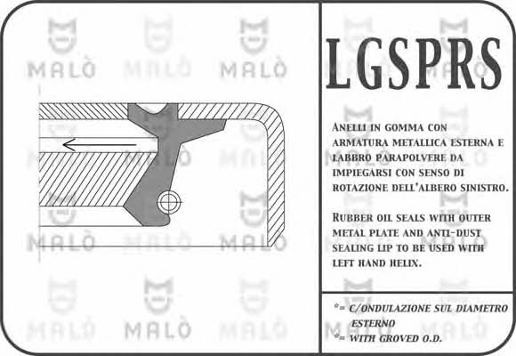 Malo 679PRSF Crankshaft oil seal 679PRSF