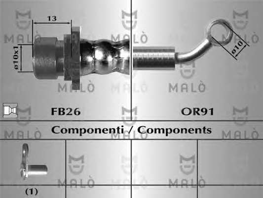 Malo 80969 Brake Hose 80969