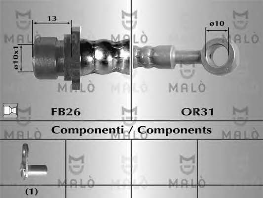 Malo 80970 Brake Hose 80970