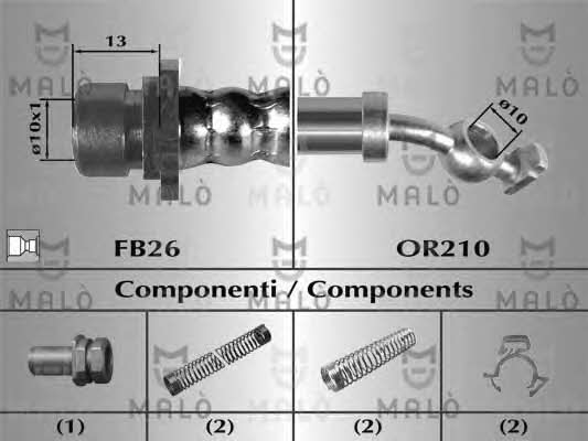 Malo 80986 Brake Hose 80986