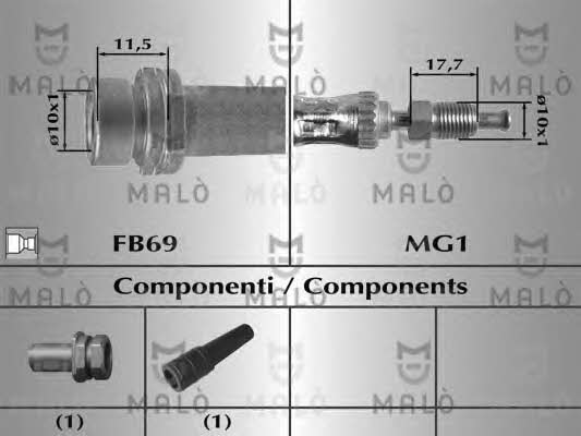 Malo 8914 Brake Hose 8914