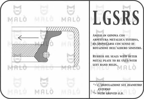 Malo 895RSAC Crankshaft oil seal 895RSAC