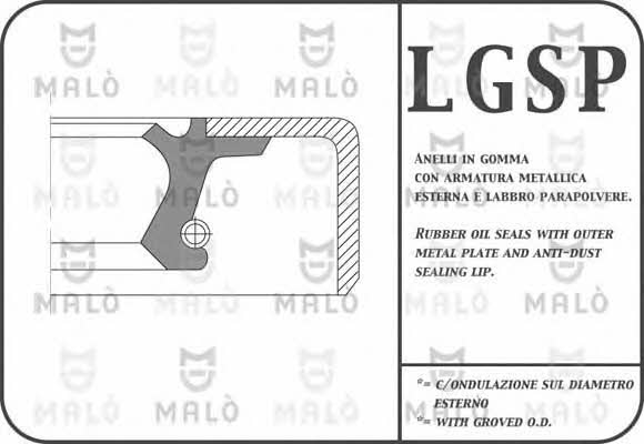 Malo 1172P SHAFT SEALS SINGLE 1172P