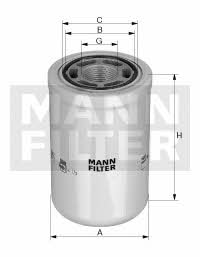 Mann-Filter WH 980/3 Oil Filter WH9803