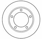 Mapco 15026 Unventilated front brake disc 15026