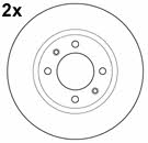 Mapco 15413/2 Unventilated front brake disc 154132