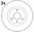 Mapco 15423/2 Unventilated front brake disc 154232
