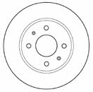 Mapco 15516 Unventilated front brake disc 15516