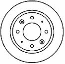 Mapco 15575 Rear brake disc, non-ventilated 15575