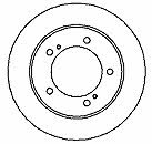 Mapco 15591 Unventilated front brake disc 15591