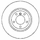 Mapco 15655 Front brake disc ventilated 15655